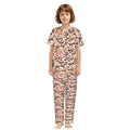 Kids Short Sleeve Long Pants Pajama Set DumplingLeopardprintJPG DumplingLeopardprintPNG